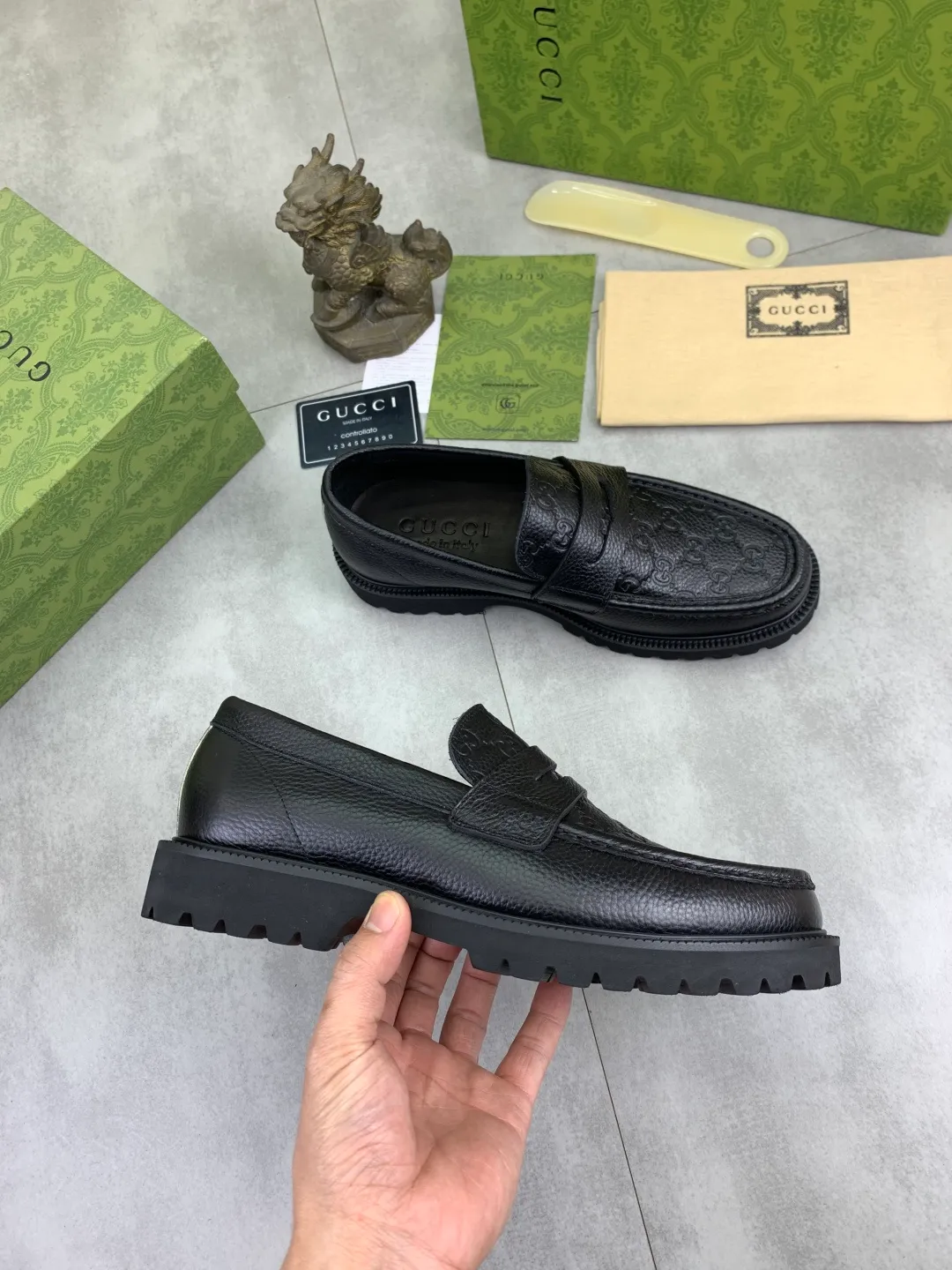 Men's shoes P580💰【New style】🆘Water dyed cowhide lining (GUCCI) Gucci business leather shoes, made of original imported Italian 🇮🇹 open-edge beaded calfskin, fully water-dyed cowhide lining, carefully handmade by professional shoemakers, the original version is specially designed for wear-resistant and lightweight foam outsole. Standard code: 38-45 5️⃣color🉑️select